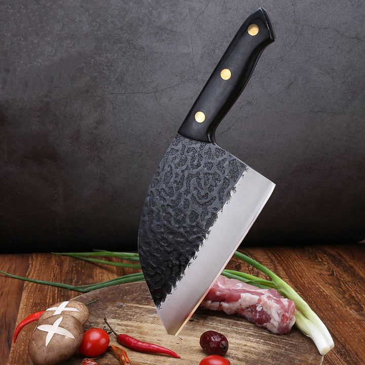 Forged Hammered Retro Kitchen Knives