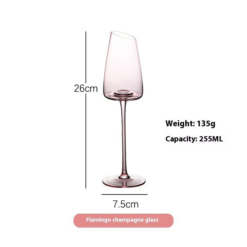 Glass Beveled Red Wine Glass