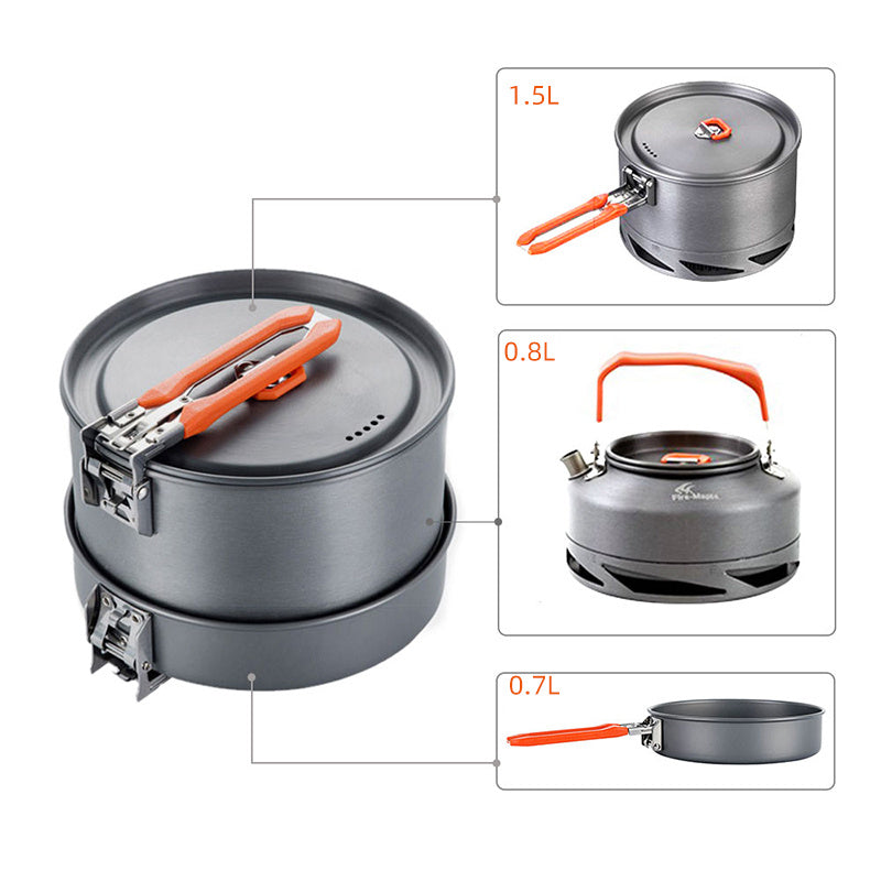 Outdoor Portable Cookware Picnic Heat Set