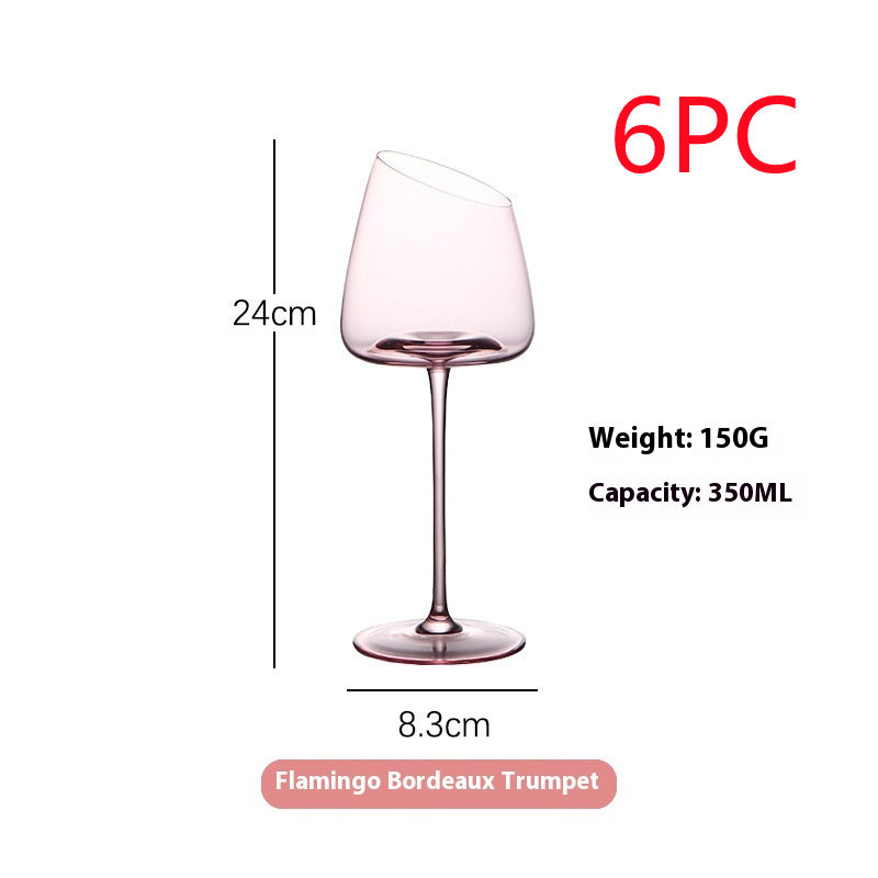 Glass Beveled Red Wine Glass