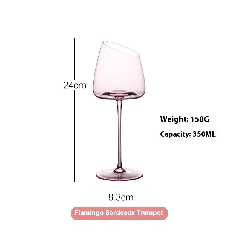 Glass Beveled Red Wine Glass