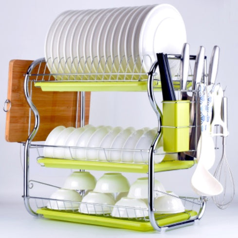 Dish storage rack kitchen shelf