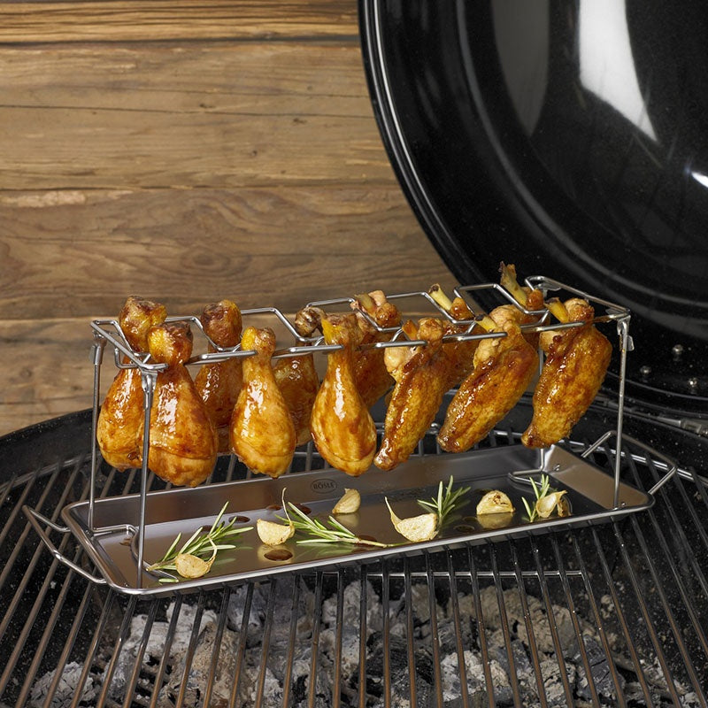 Galvanized Chicken Leg Rack Folding Grill