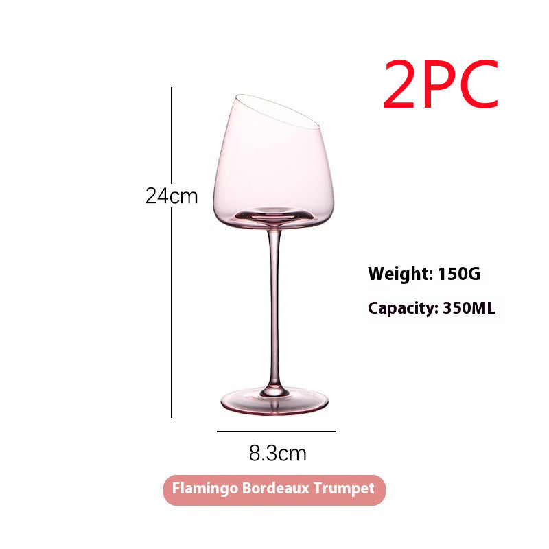 Glass Beveled Red Wine Glass