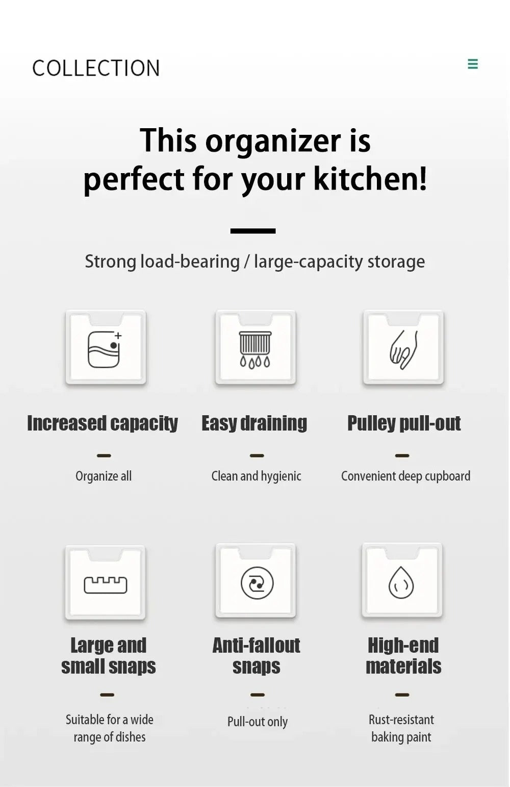 Multi-functional Kitchen Storage Rack