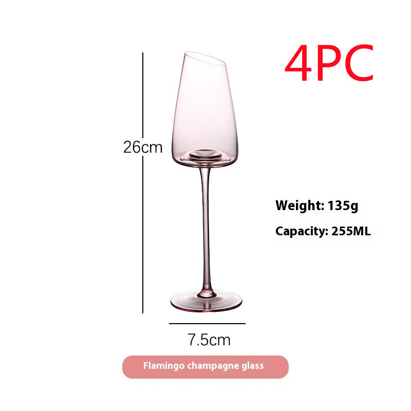 Glass Beveled Red Wine Glass