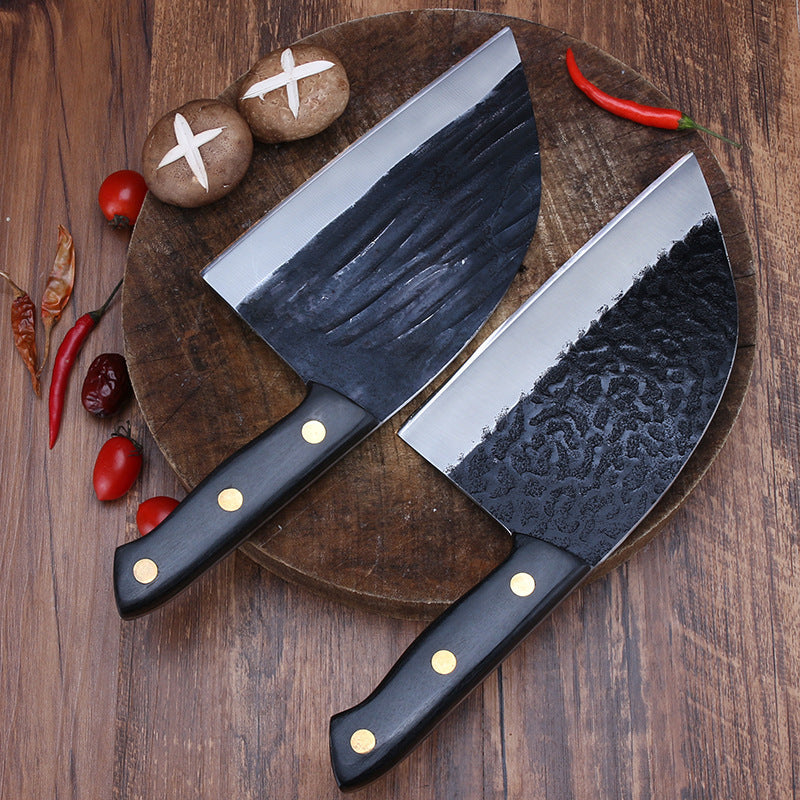 Forged Hammered Retro Kitchen Knives