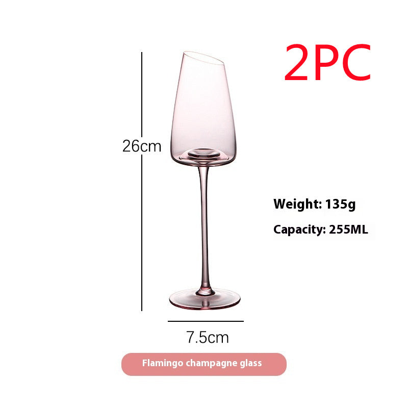 Glass Beveled Red Wine Glass