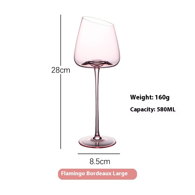 Glass Beveled Red Wine Glass