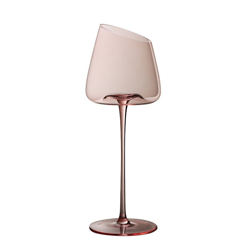 Glass Beveled Red Wine Glass