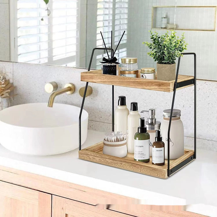 Wooden Kitchen Seasoning Rack Storage