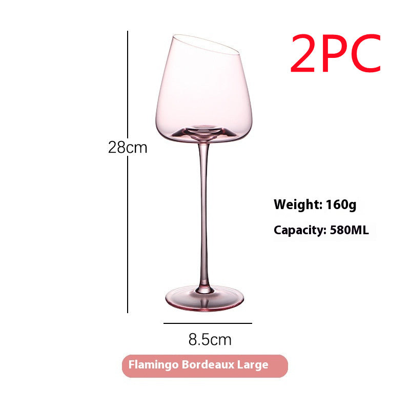 Glass Beveled Red Wine Glass