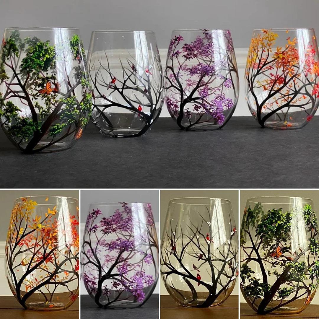 Wine Glass Four Seasons Wine Glass