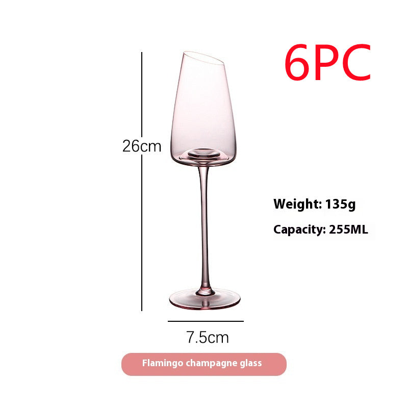 Glass Beveled Red Wine Glass
