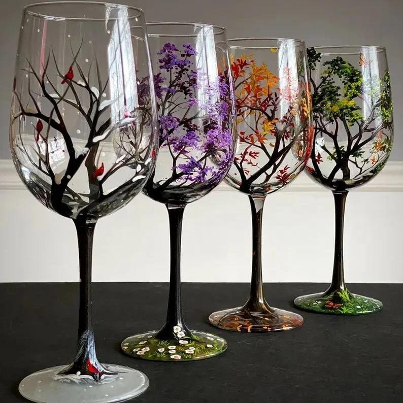 Wine Glass Four Seasons Wine Glass