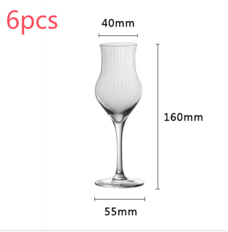 Tulip crystal wine glass